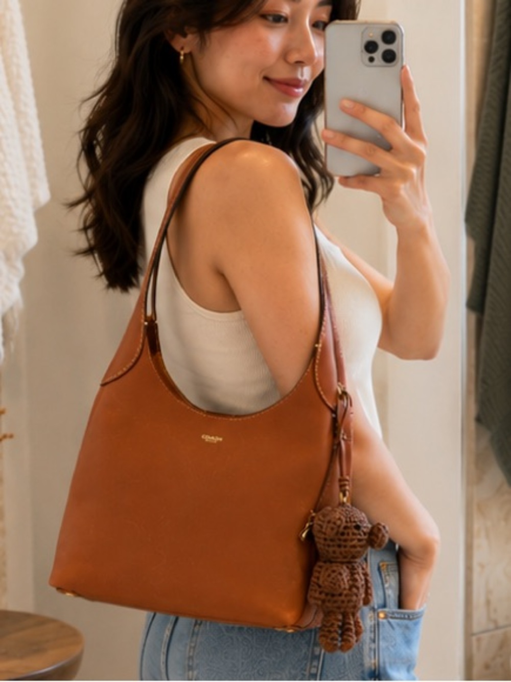 Coach Saddle Brown Leather Shoulder Bag